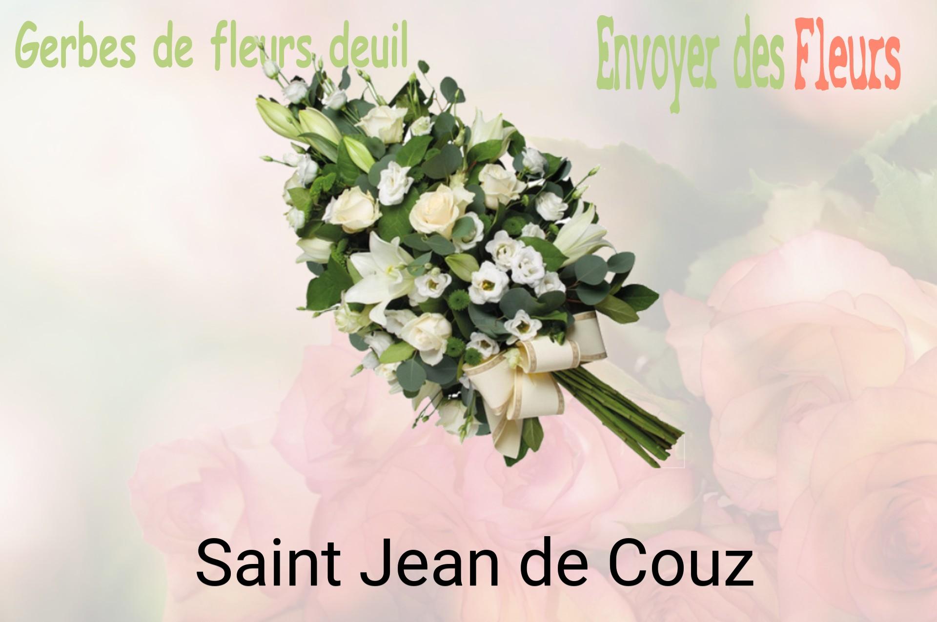 Gerbe de fleurs de deuil livrée à Saint-Jean-de-Couz